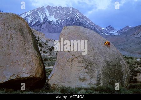 Le grimpeur Buttermilks, est de la Sierra Banque D'Images