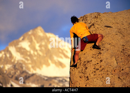 Le grimpeur Buttermilks, est de la Sierra Banque D'Images