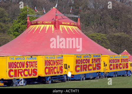 'Moscow State Circus' dans Endcliffe Park à Sheffield 'Grande-bretagne' Banque D'Images