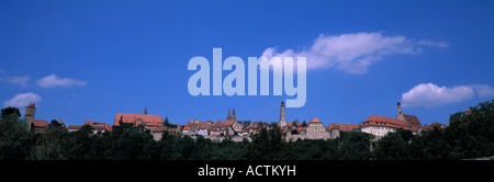 Skyline de Rothenburg ob der Tauber, vieille ville médiévale, Bavière, Allemagne Banque D'Images
