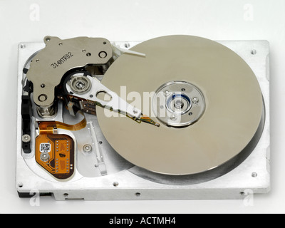 À l'intérieur du disque dur de l'ordinateur Banque D'Images