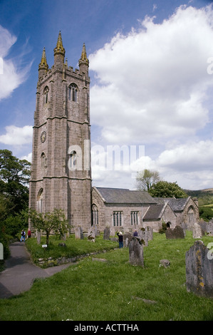 Église Saint Pancras Widdecombe dans la lande Dartmoor National Park Grande-bretagne Devon Banque D'Images