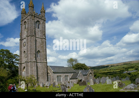 Église Saint Pancras Widdecombe dans la lande Dartmoor National Park Grande-bretagne Devon Banque D'Images