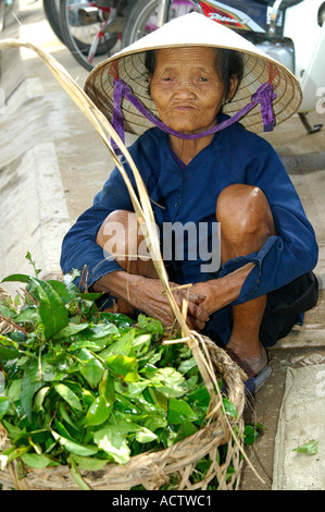 Commerçant de légumes Vietnam Banque D'Images