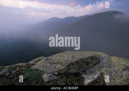 Gamme présidentielle,vue sur le mont Jefferson de du mont Eisenhower, White Mountain National Forest, New Hampshire Banque D'Images