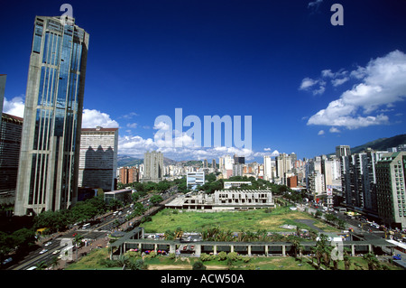 L'Avenue Bolivar dans le centre-ville de Caracas venezuela Banque D'Images