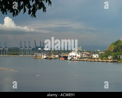 Port de Balboa comme vu du pont. République du Panama Banque D'Images