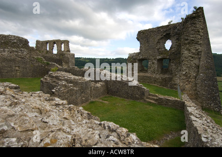 Les ruines de château Dryslwyn Tywi valley Carmarthenshire West Wales UK Banque D'Images