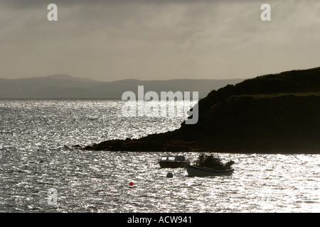 Comté de Donegal Irlande Point St Johns bateaux amarrés dans la baie Banque D'Images