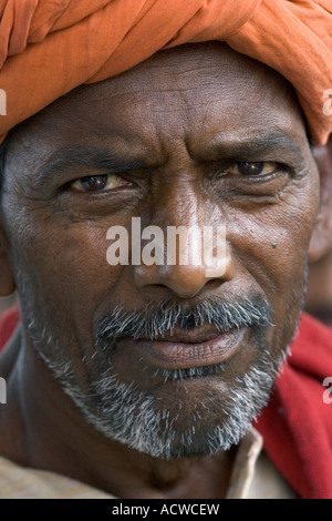 Portrait d'un homme Delhi Inde Banque D'Images