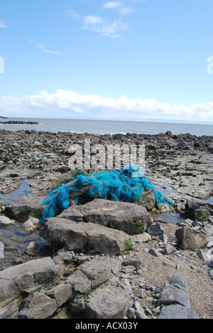 Filet de pêche abandonnés, les déchets en plastique no 2516 Banque D'Images