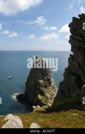 La côte nord-est de l'île de Lundy Banque D'Images