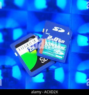 Carte flash SD carte SSD 2 Go de stockage de données Banque D'Images