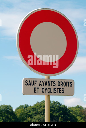 Le Tour de Plaine road sign Banque D'Images