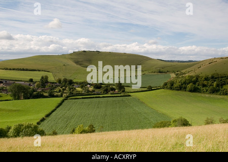 City Gate Hill et Compton Abbas de Fontmell la partie basse de la Cranborne Chase Zone de beauté naturelle exceptionnelle dans le Dorset Banque D'Images