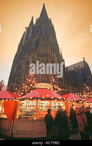 Allemagne Cologne Koeln dome kathedral Marché de Noël Banque D'Images