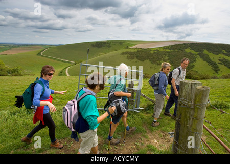 La Marche de l'île de Wight, Festival de l'eau bas Chillerton Carisbrooke Meadows Banque D'Images