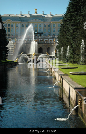 Grande Cascade Petergof Russie Banque D'Images