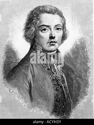 William George Frederick, 15.2.1774 - 6.1.1799, Prince d'Orange-Nassau, général néerlandais, portrait, gravure, XIXe siècle, , Banque D'Images