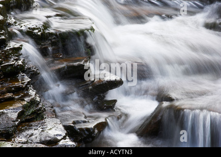 Cascade sur la rivière qui traverse Dame Clough . Banque D'Images