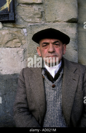 1, l'un espagnol, basque espagnol, basque espagnol, homme, homme portant un béret noir, Pays Basque espagnol, la ville de San Sebastian, San Sebastian, Espagne Banque D'Images