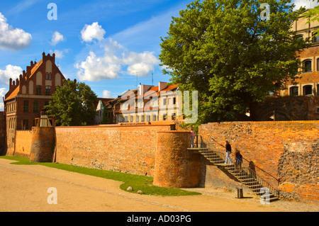 Ruines du château Teutonique dans le centre de Torun Pologne EU Banque D'Images