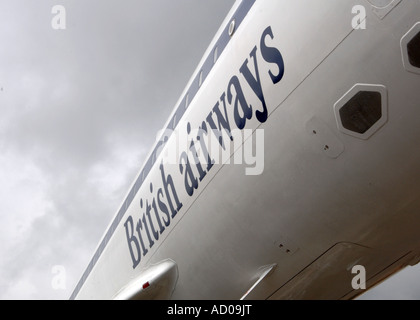 Logo British Airways sur le fuselage du Concorde Banque D'Images