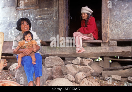 Famille d'Ifugao Philippines Banaue Banque D'Images