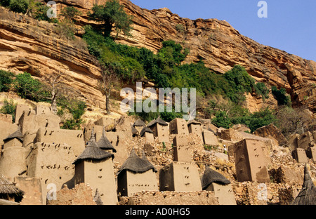 Village Dogon - Banani, Pays dogon, Mali Banque D'Images