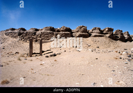 Ma'Rib Yémen reste du Grand Temple de Marib (le Temple d'Awwan) Mahram Bilqis Banque D'Images