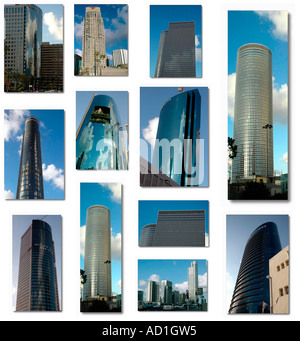 Israël, Tel Aviv 12 image collage d'immeubles de grande hauteur Banque D'Images