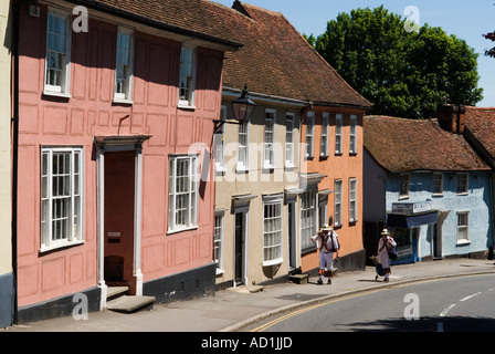 Les danseurs Morris Thaxted Morris Ring Thaxted Angleterre Essex Street, BOLFORD THAXTED. Banque D'Images