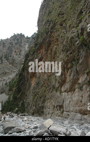 Gorges de Samaria Parc national dans l'île grecque de Crète Banque D'Images