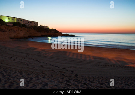 Lever du soleil sur la Costa Blanca à La Zenia Espagne Espana Banque D'Images