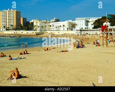 La plage de Cadix Banque D'Images