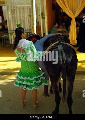 Des scènes du festival de San Miiguel dans Arco de la Frontera, Andalousie, Espagne Banque D'Images