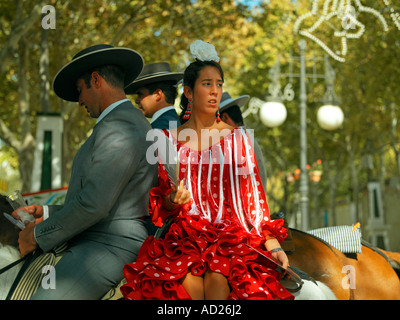 Des scènes du festival de San Miiguel dans Arco de la Frontera, Andalousie, Espagne Banque D'Images