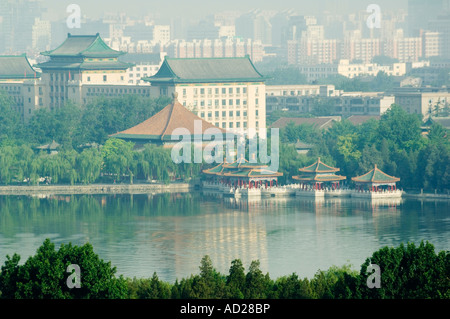 Vue sur le lac Beihai Beijing Chine Banque D'Images