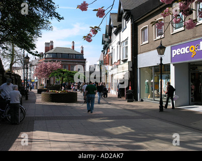 "La rue de l'Église' Poulton le Fylde Banque D'Images