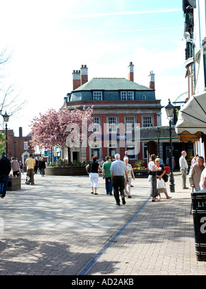 "La rue de l'Église' Poulton-le-Fylde Banque D'Images