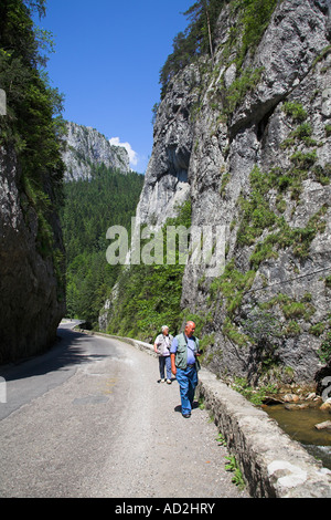 Balades dans les gorges de Bicaz les touristes, les gorges du Bicaz, Moldavie, Roumanie Hasmas Banque D'Images