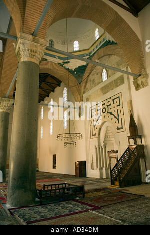 Intérieur de la cour intérieure de la mosquée Isa Bey 14e siècle, Selcuk, Turquie Banque D'Images