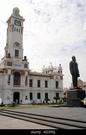 Le phare Faro Carranza à Veracruz, Mexique Banque D'Images