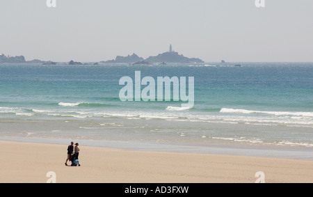 St Ouens bay Jersey Banque D'Images