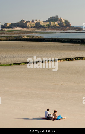 St Aubins Bay St Helier Jersey Banque D'Images