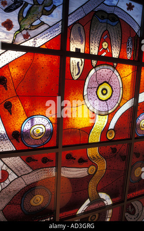 Centre des arts d'araluen vitrail, Alice Springs, territoire du Nord, Australie Banque D'Images