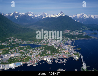 Vue aérienne de l'île Baranof, Sitka, sud-est de l'Alaska USA 1999 Banque D'Images