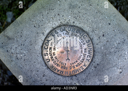 US Coast Geodetic Survey Marqueur d'Azimut Banque D'Images