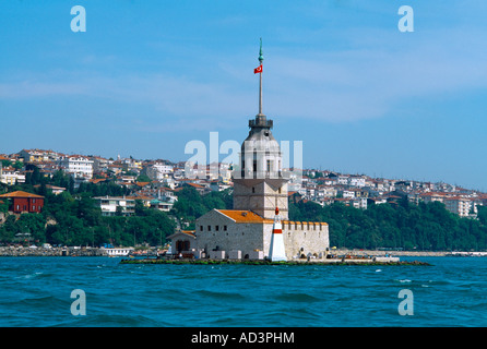 Istanbul Turquie Leanders Phare tour également connu sous le nom de Maidens Tower Banque D'Images