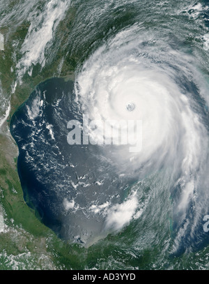 28 août 2005 - L'ouragan Katrina s'approchant de la Côte du Golfe Banque D'Images